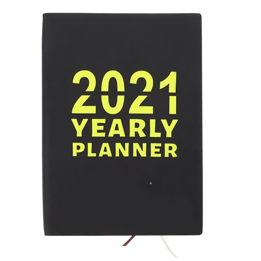 1pc Daily Writing Notebook Schedule Notepad Efficiency Notepad Planning Handbook: Black