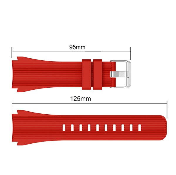 Galaxy 46mm watchband Replacement silicone strap For Samsung Gear S3 22mm sport wristband For Samsung Galaxy 46mm SM-R800 watch: Red / Samsung Gear S3