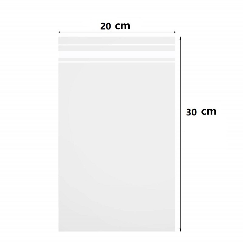 100Pcs/Pack Crystal Clear Resealable Polypropylene Poly Bags for Packaging, Clothing &amp; T Shirts Opp Self Adhesive Plastic Bag: Thickness 0.08mm / B