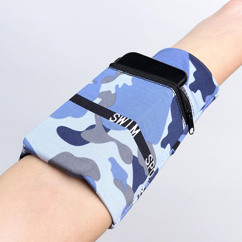 Multifunktionellt band dragkedja ankel wrap sport armband plånbok förvaringsväska fall badminton basket armband svettband 7.25
