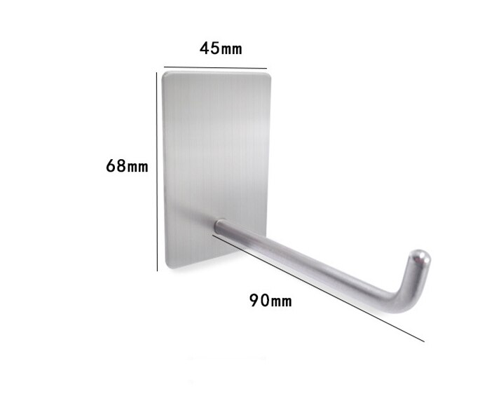 4 pcs/set 304 Stainless Steel Brush Hook Single Hook Multi-function Hitchen Storage Hook Free Punch Hook: C90