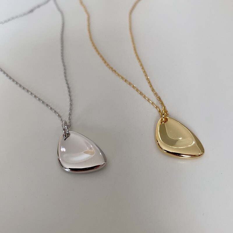 Silvology Sterling 925 Zilveren Onregelmatige Concave Glossy Ketting Elegante Minimalistische Franse Ketting Voor Vrouwen Ontwerpers Sieraden