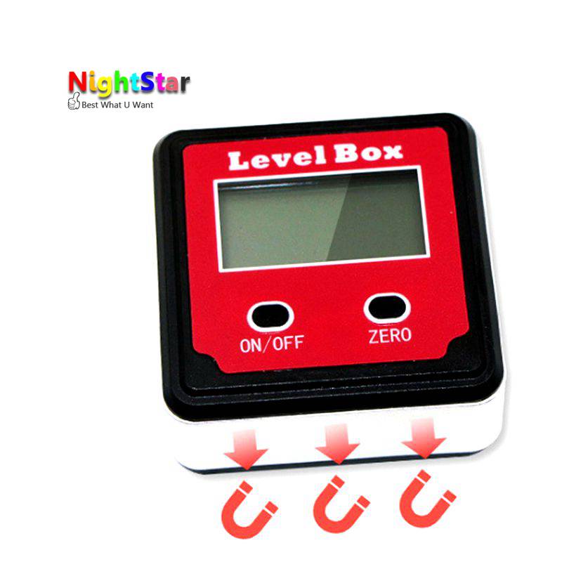 Digital Inclinometer Spirit Level Box Protractor Angle Finder Gauge Meter Bevel With Magnet Base