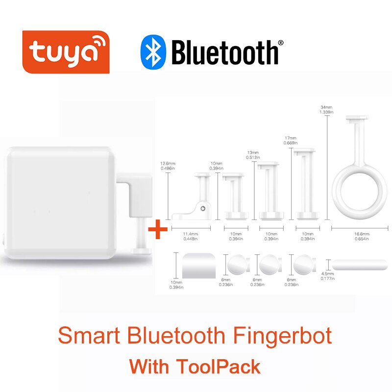 Interruptor inteligente para el hogar, pulsador de botón con Bluetooth, WiFi, Compatible con Alexa, asistente de Google y Control por voz, Tuya: Fingerbot X ToolPakc
