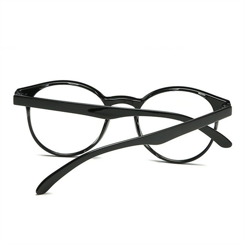 Klassieke ronde bril, zwart montuur, dames, heldere glazen, bijziendheidsbril, heren, vintage bril, optische brilmonturen