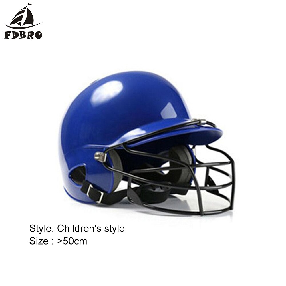 Fdbro Shield Head Protector Gezicht Baseball Helmen Hit Binaural Baseball Helm Dragen Masker Softbal Fitness Body Fitness Apparatuur: bluekidss