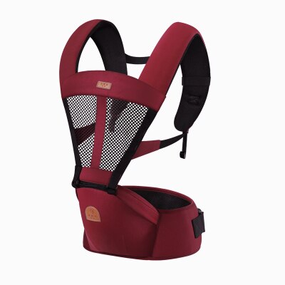 ! ergonominen kantoreppu lantioistuin monitoimivauvan rintareppu 4 vuodenajan kantolaukku: Punainen