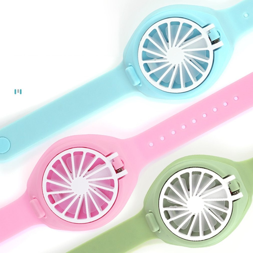 Handheld Electric Mini Watch Simple Fan Portable Summer rechargeable USB Folding Pocket Small Fan