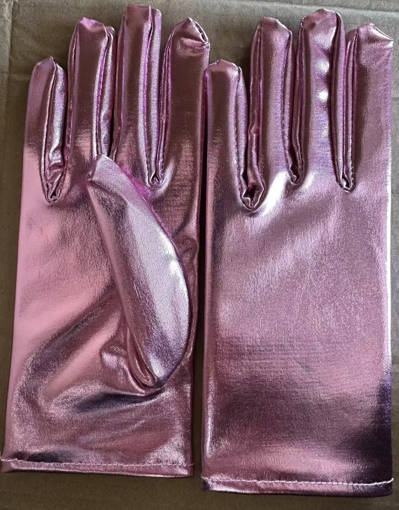 10 paar dames meisjes zachte glanzende spandex kunstleer handschoenen Halloween cosplay kostuum verjaardag bruiloft feestartikelen