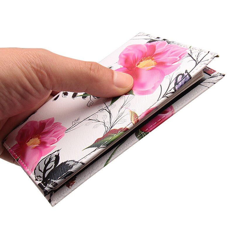 Flower Patten Color Embossing Passport Cover PU Leather Passport Credit Card Holder