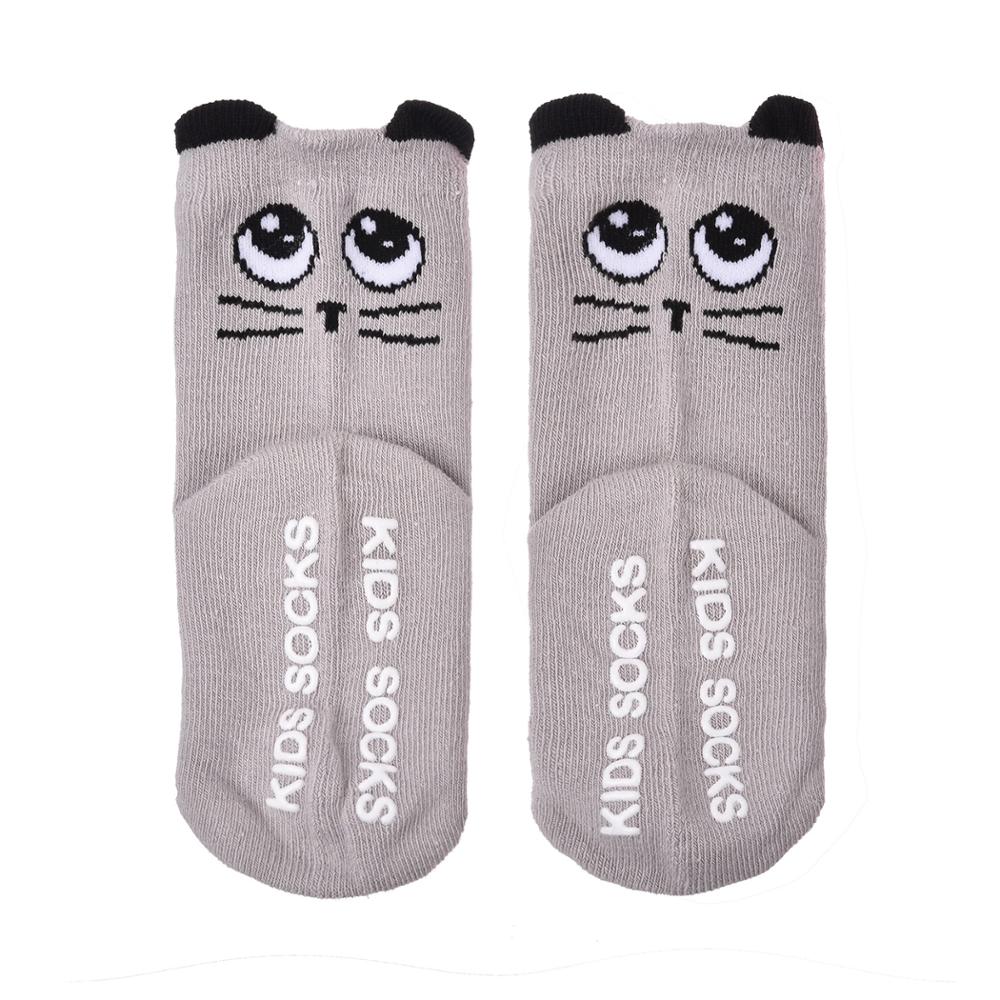 Cartoon Leuke Oren Dier Patroon Babysokjes Kid Cloting Accessoires katoen Anti Slip Sokken Baby Voor Jongen Meisje 0 2 jaar: Blauw