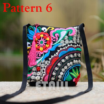Chinese Nationale Etnische Stijl Messenger Bag Vintage Bloemen Geborduurde Leuke Canvas Crossbody Tas Meisjes Kleine Telefoon Tassen