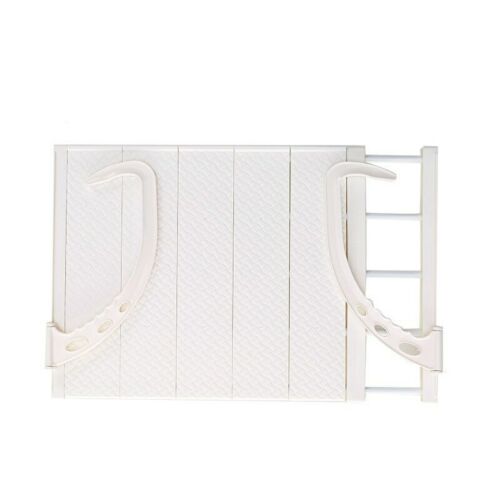 Multi-function Hanging Window Sill Drying Rack Easy Folding Drying Rack Balcony Retractable Drying Shoe Rack: White