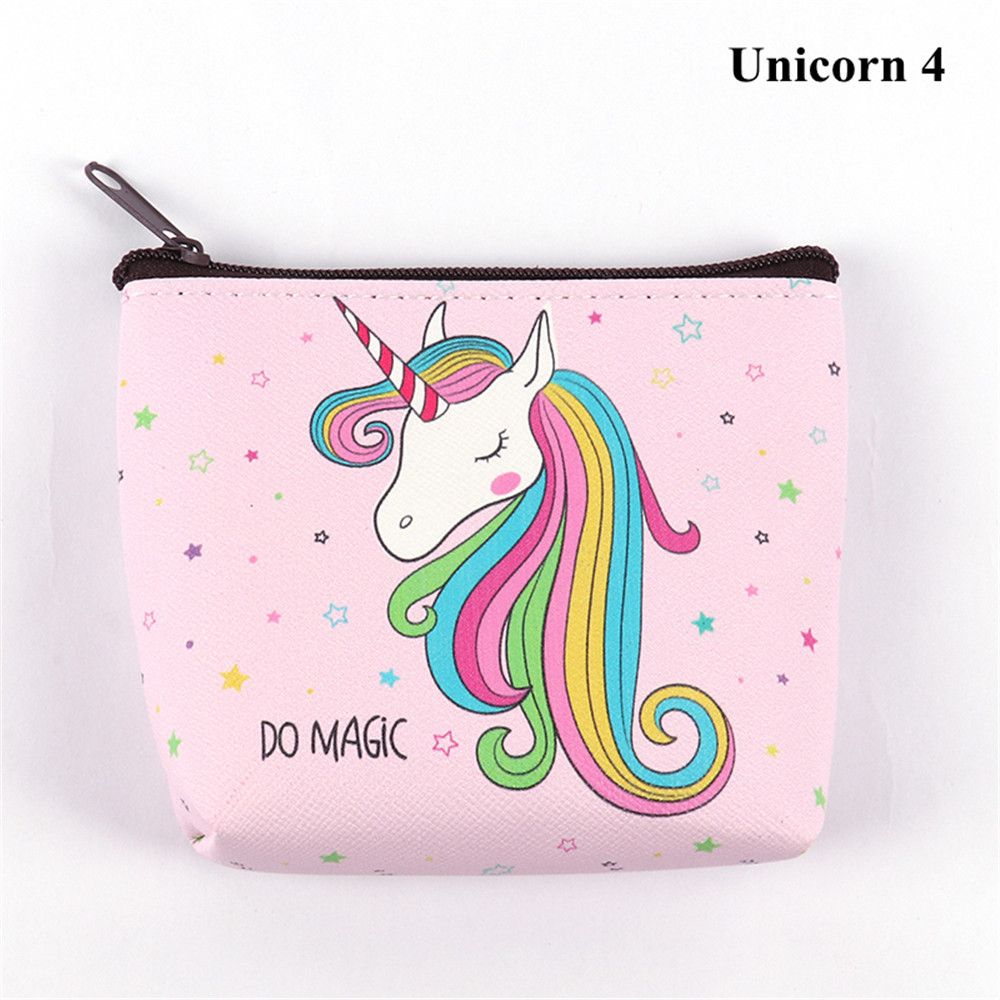 Vrouwen Meisje Uil/Eenhoorn/Flamingo Printing Mini Draagbare Tassen Mode Portemonnee Kaarthouder Portemonnee Key Pouch Maken up Cartoon Tas: A4