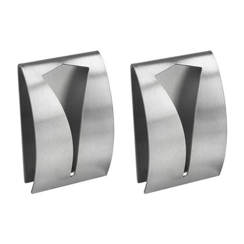 2pcs Self Adhesive Towel Holder Towel Rack Stainless Steel Kitchen Wash Cloth Hanger Bathroom Accessories Towels Wall Hanger