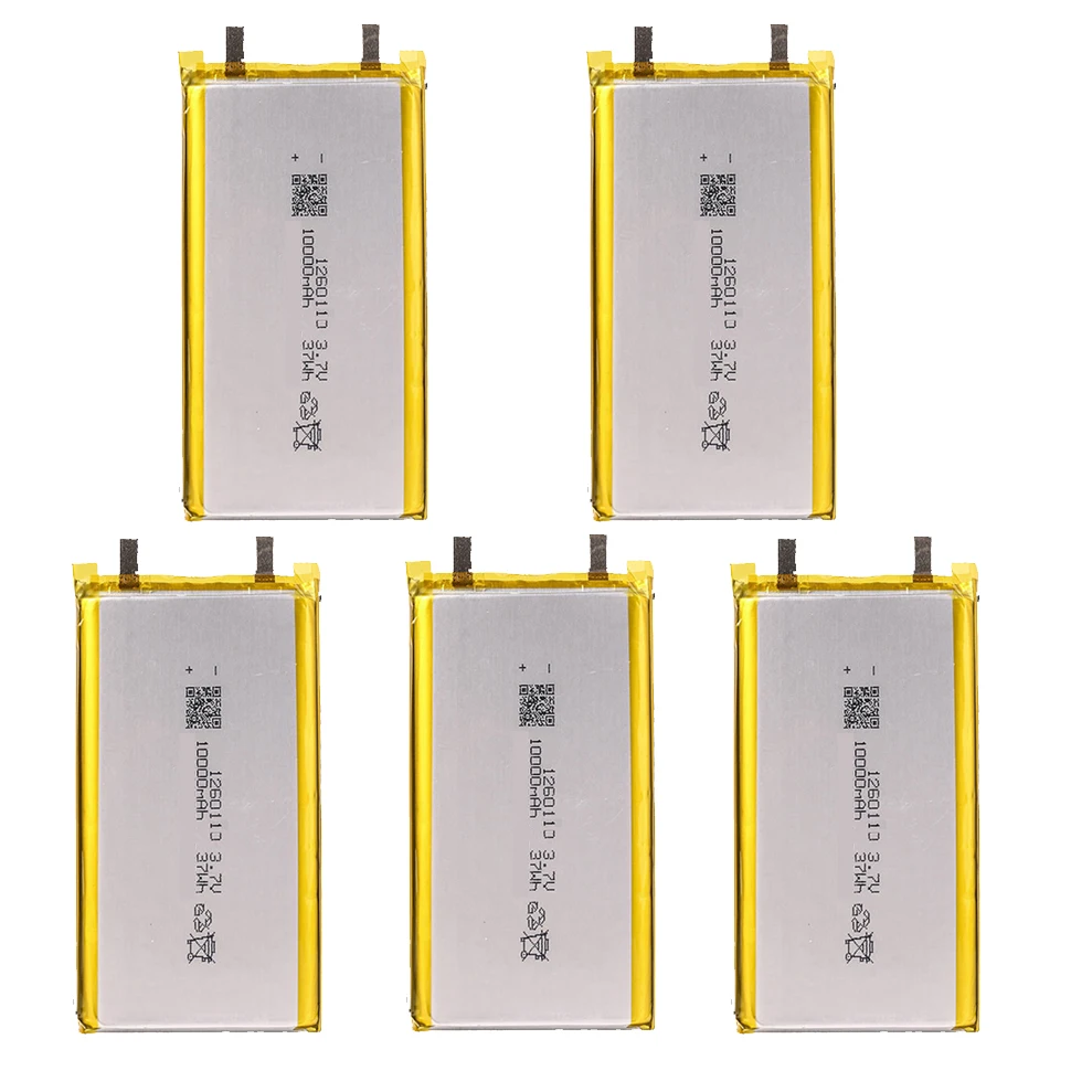 3.7V 10000mAH 1260110 Batería recargable de iones de litio de polímero Li-ion para baterías de libros electrónicos de mesa GPS de banco de energía de juguete