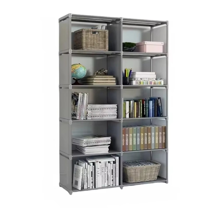 Estantería sencilla, estante multifunción resistente y estable, estante de almacenamiento fácil de mover, estantería de suelo a techo de minimalista: Morado