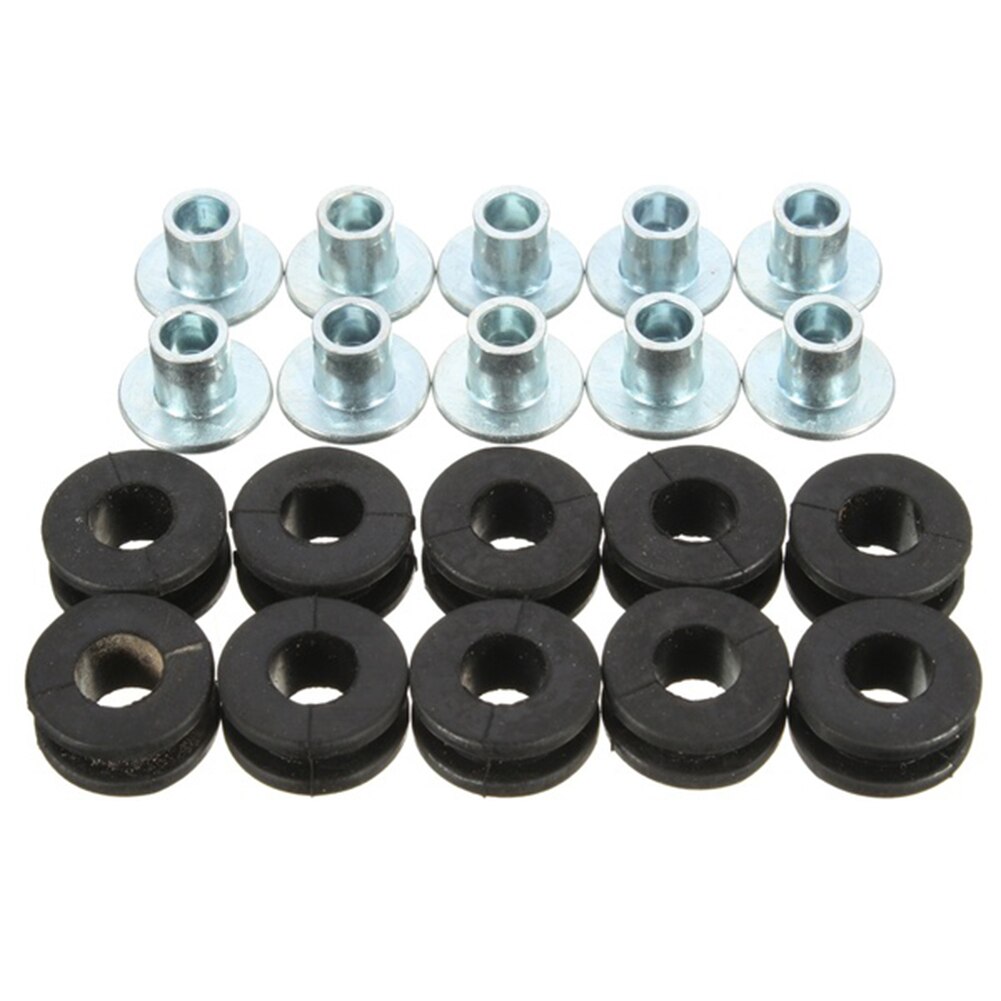 10 pièces moto en caoutchouc carénage capot oeillet bague boulons joint accessoires