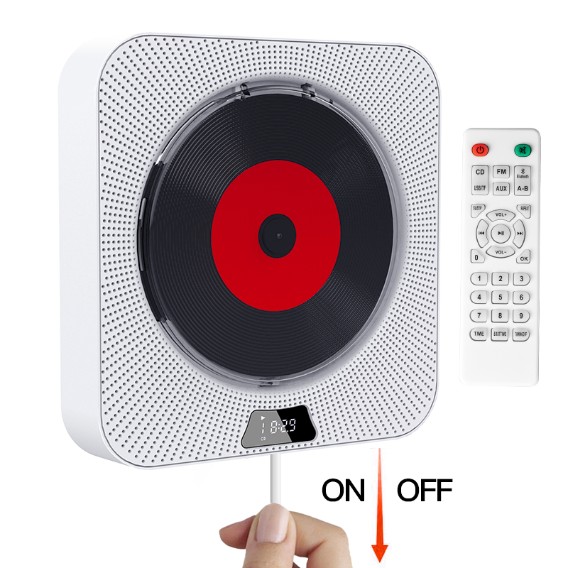 Wandmontage Cd Surround Sound Fm Radio Bluetooth Usb MP3 Disk Draagbare Muziekspeler Afstandsbediening Stereo Speaker
