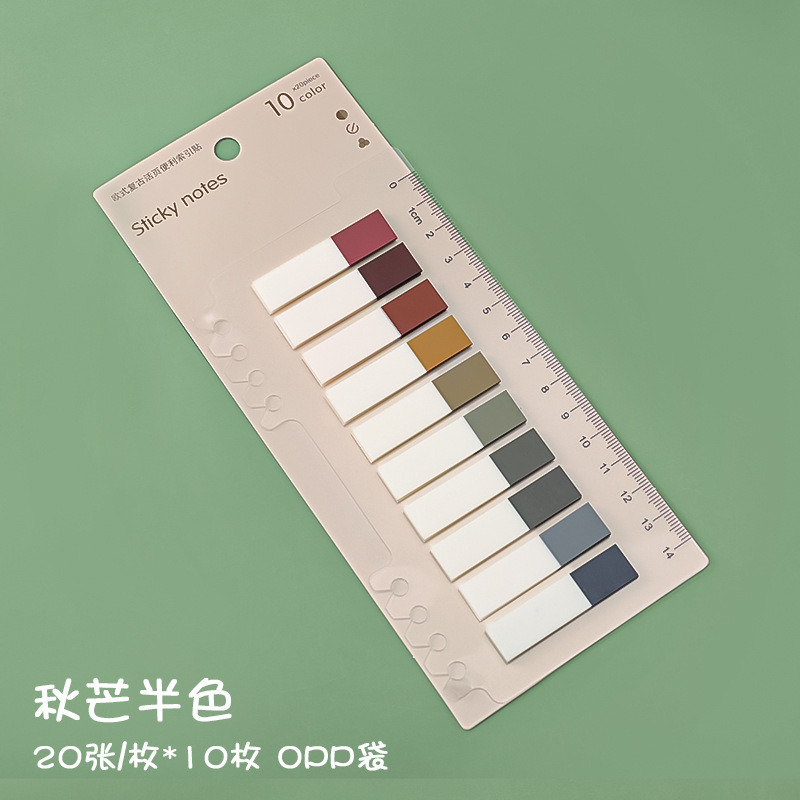 50sheets Stationery Transparent Post Notes with Strong Stickiness,Tearable Notes, Small Notebooks for Students,Notepads Memo Pad: B04