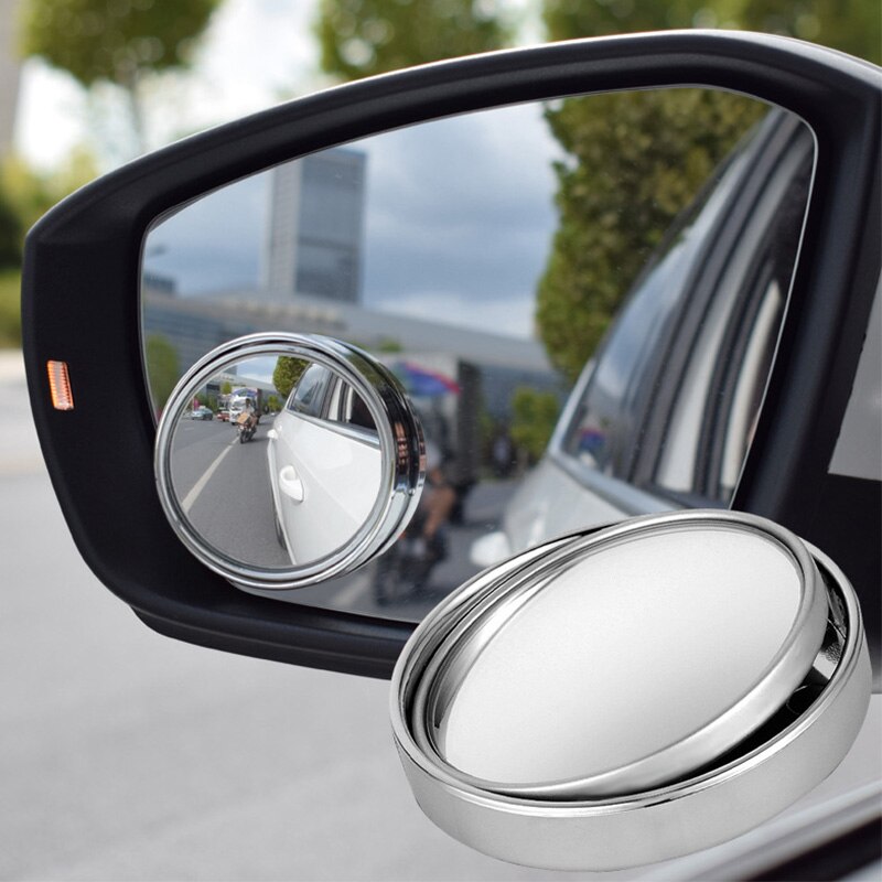 Espejo redondo convexo para estacionamiento de coche, ángulo amplio de 360 grados, pequeño, lateral redondo, para los ojos, 1 Uds., 2 uds.