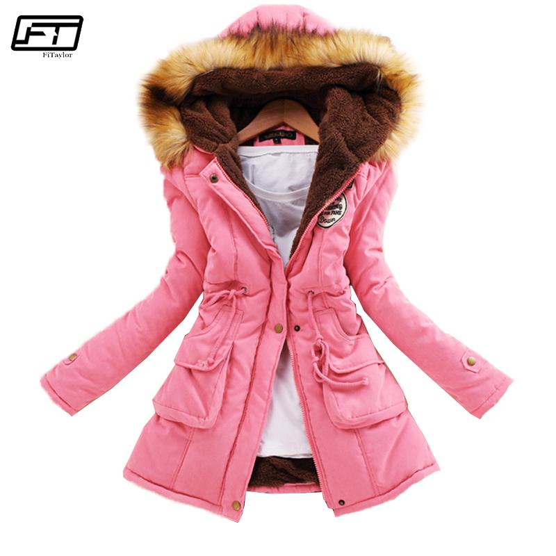 Zogaa vinterjakke kvinner tykk varm hette parka mujer bomullspolstret frakk lang avsnitt pluss størrelse 3xl slim jakke kvinne: 8 / Xl