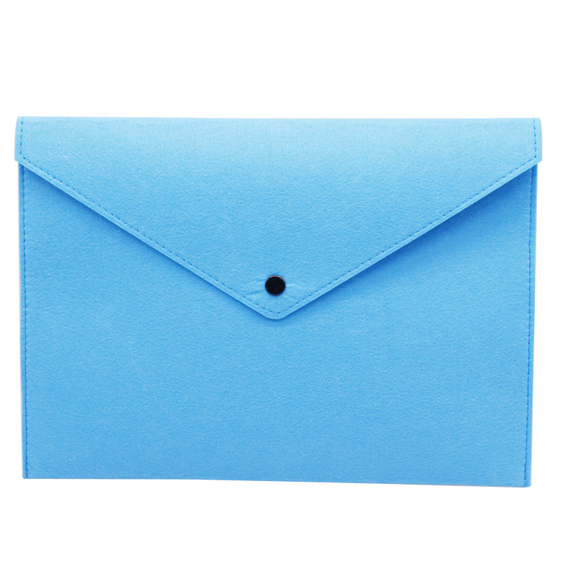 8 Stck Einfache Feste A4 Große Kapazität Dokument Tasche Geschäft Aktentasche Datei Ordner Chemische Fühlte Einreichung Produkte Schüler: Blau