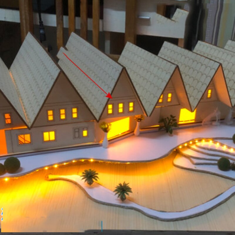 20pcs/lot DIY Building Model Making Materials Sand Table Small Bulbs Flat Head with Line LED Lights 6 Colors