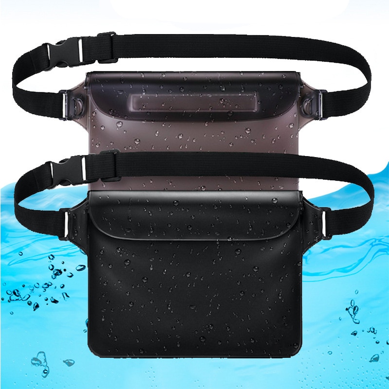 PVC Waterproof Transparent Women&#39;s Bag Outdoor Sports Fanny Pack Swim Belt Bag Storage Phone Waist Pack Handbags