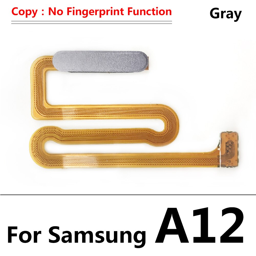 Home Button Return Key Voor Samsung Galaxy A12 A125 A125F Vingerafdruk Sensor Flex Kabel Met Power On Off Flex kabel