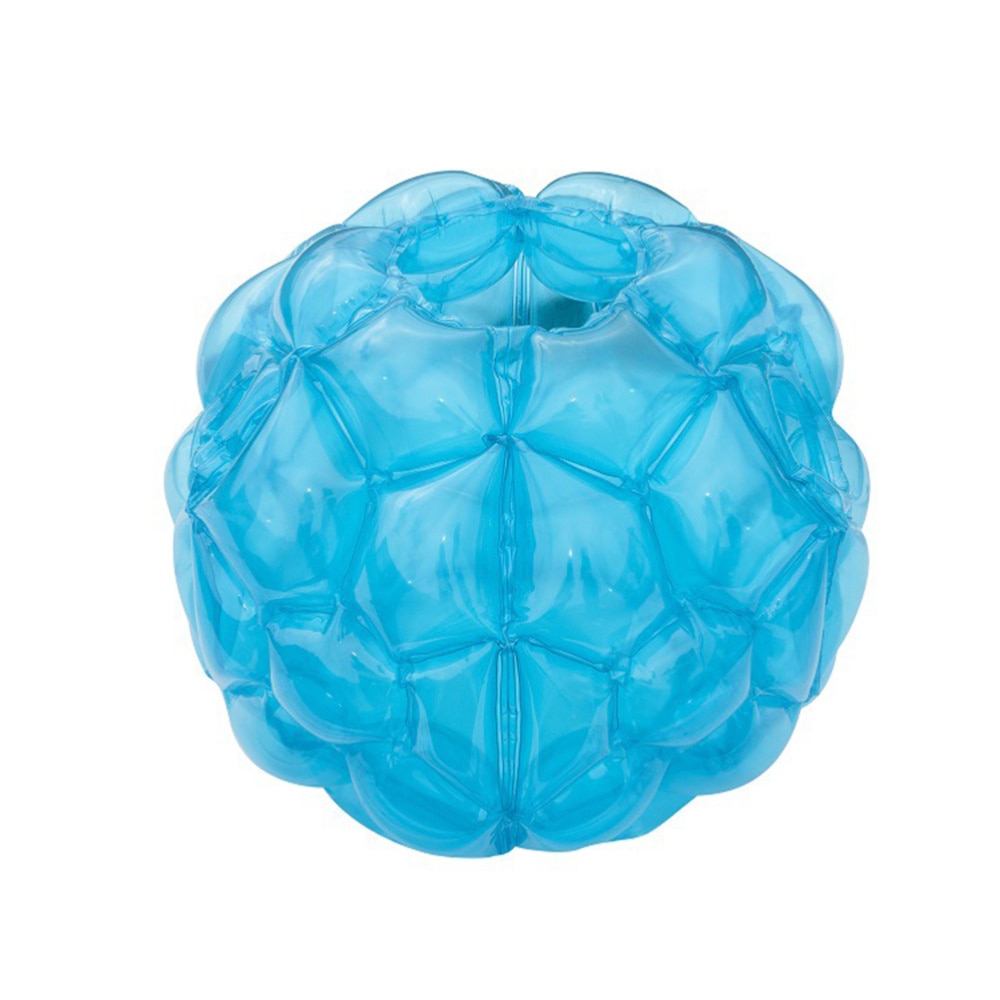 1pc 60*60cm gonflable PVC pare-chocs corps Zorbing Zorb bulle football pour enfants enfants adultes (bleu Transparent)