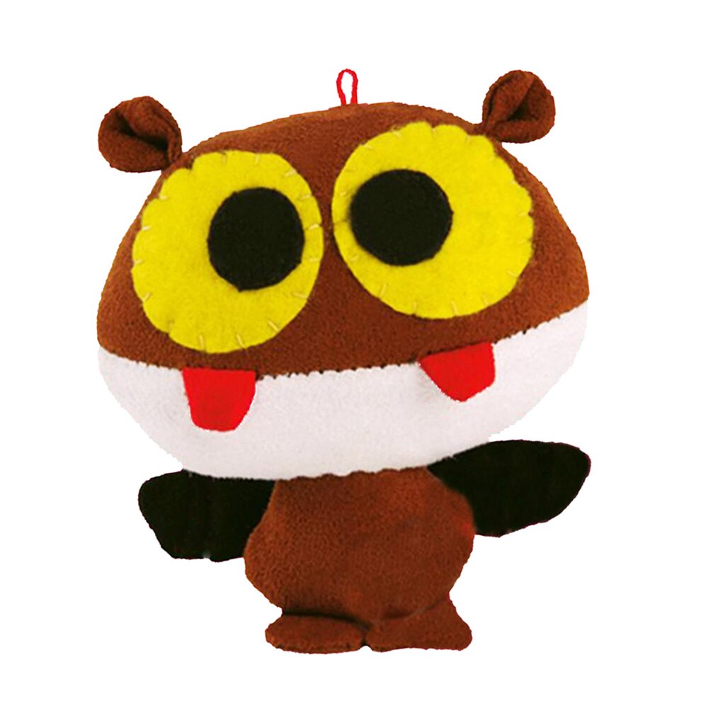 1 Juego de parches 3D de agujas para muñecos de dibujos animados, Kit de fieltro para niños principiantes, Kits de manualidades artesanales de fieltro DIY