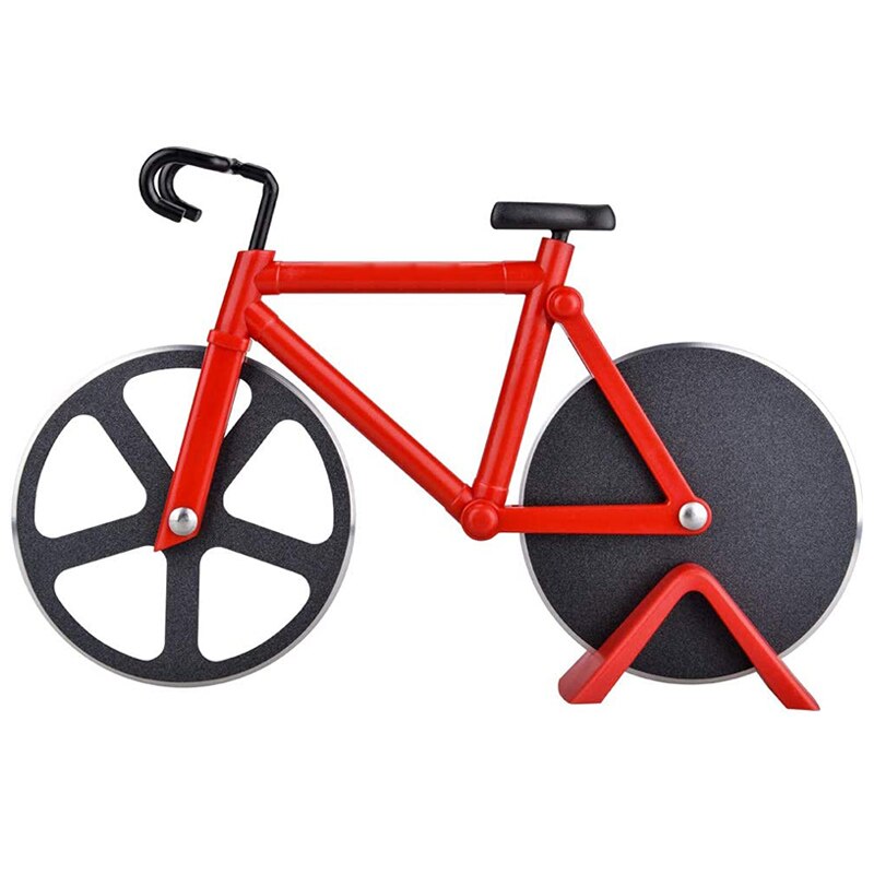 Fahrrad Pizza Cutter-Edelstahl Nicht-Stock Schneiden Räder-Anzeige Stand-EINE sehr cool für weihnachten durch Leeseph: G