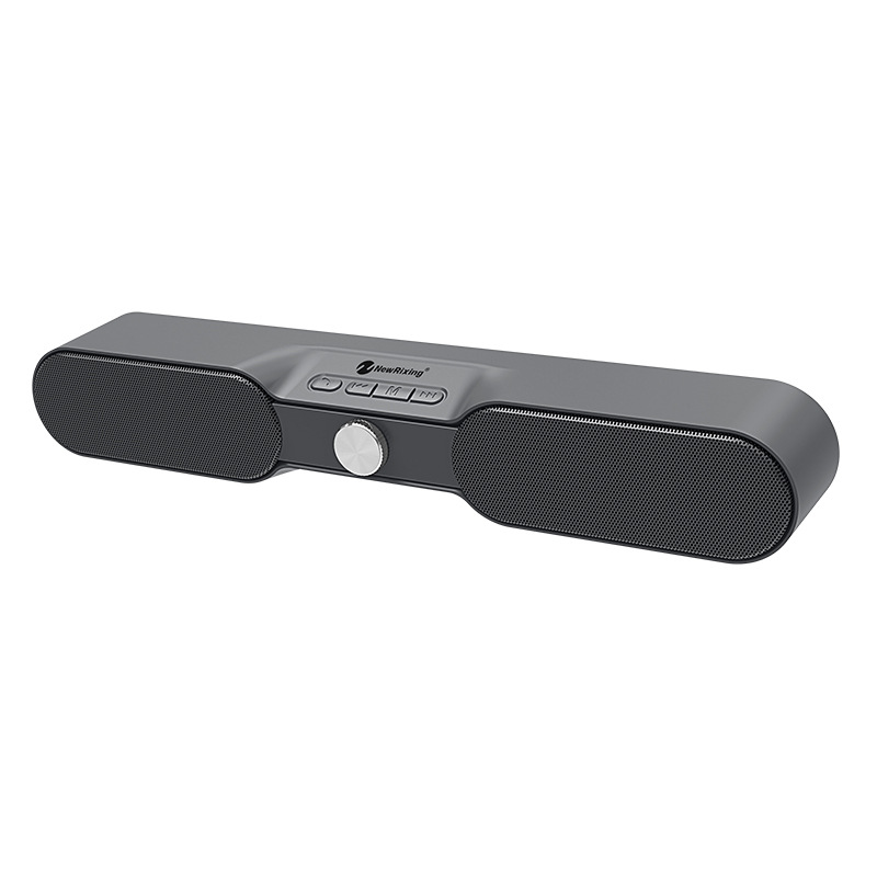 HIFI Bluetooth Speaker Draagbare Draadloze Kolom Super Bass Dual Luidsprekers Soundbar met Mic TF FM Radio USB Sound Box 3D stereo: gray boombox