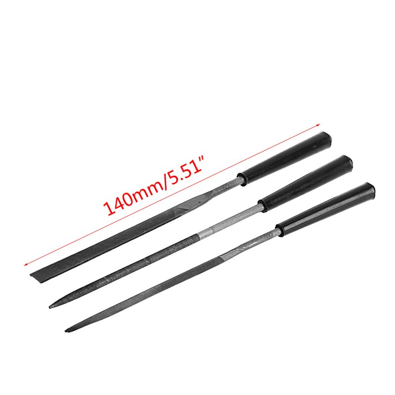 3Pcs Wood Sculpture Metal Crafts Diamond Needle Files Set for Ceramics Glass