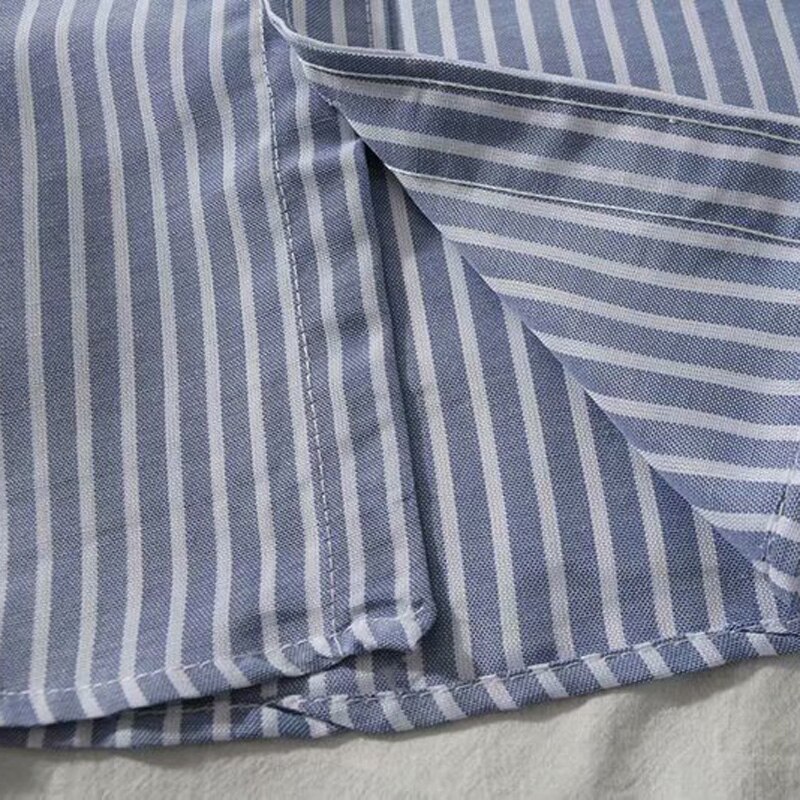Casual Stripes Shirts Men Long Sleeve Plus Size Fashions Clothes Korean Style Clothing Mens Shirt All Match Streetwear Button