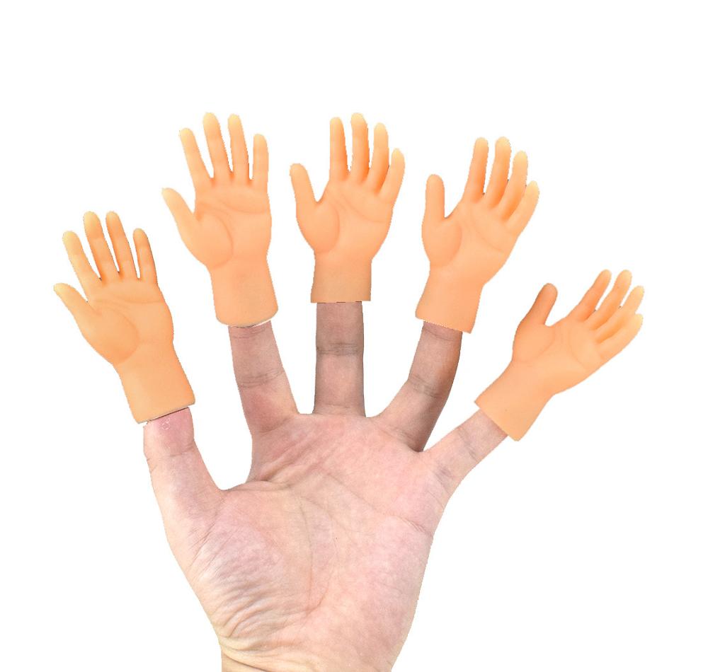 Nieuwigheid grappige vijf vingers open handpalmen en vingers set speelgoed rond het kleine handmodel halloween speelgoed: 5 stuks