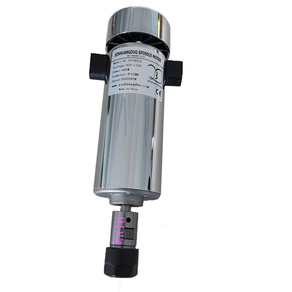 800W DC spindle Motor 0.8KW DC 0-110V 20000RPM CNC Carving Milling Air cold Spindle Motor For Engraving: 800w ER16Spindle