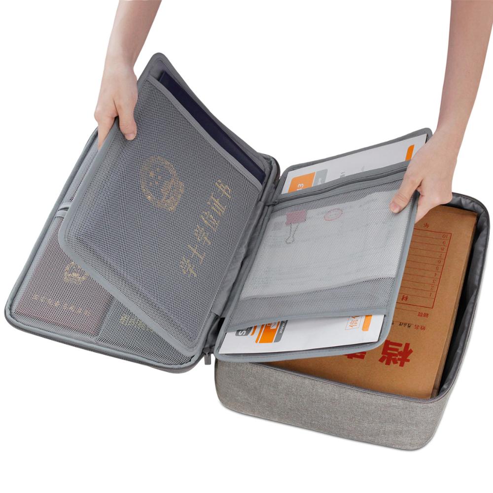 Bolsa impermeable para documentos Boona Oxford, bolsa de almacenamiento para documentos, bolsa para credenciales, bolsillo para documentos de almacenamiento con separador