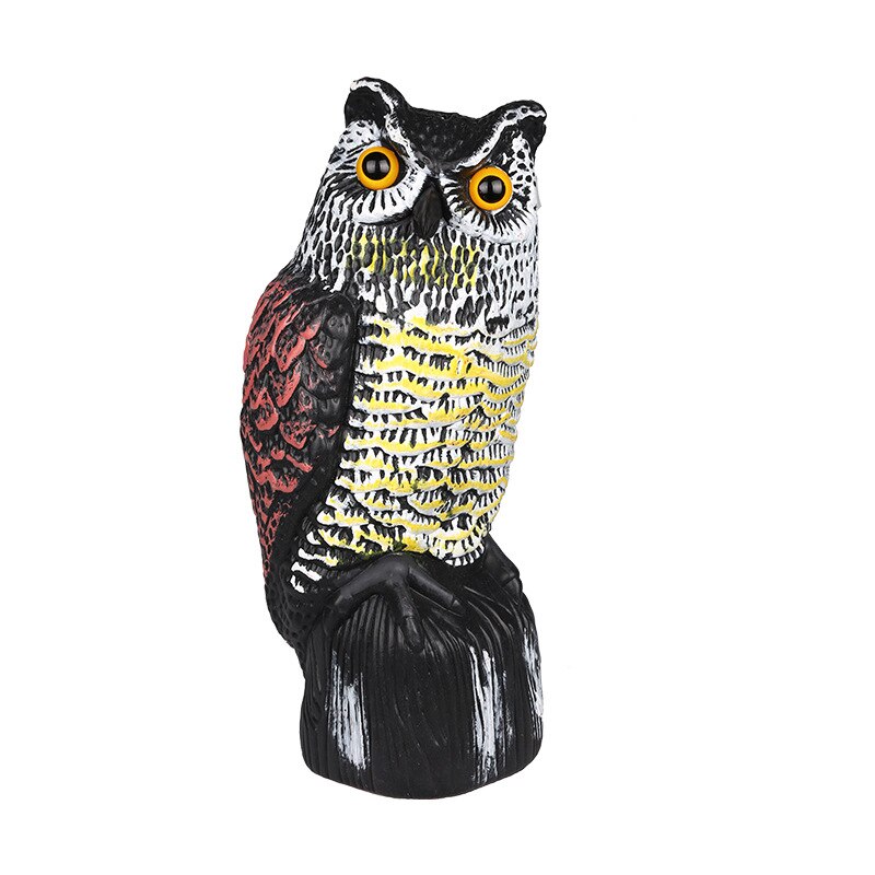 Birds Scarecrow Owl Decoration Rotating Head Sound Scream Scarecrow Owl Scares Pigeons Decorative Owls Garden Decoration Outdoor: Non Rotating