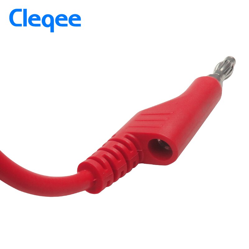 Cleqee P1036 5PCS 1M Stackable 4mm Banana Plug Male Jack to Banana Plug Multimeter Test Cable 1000V/15A 5 Colors