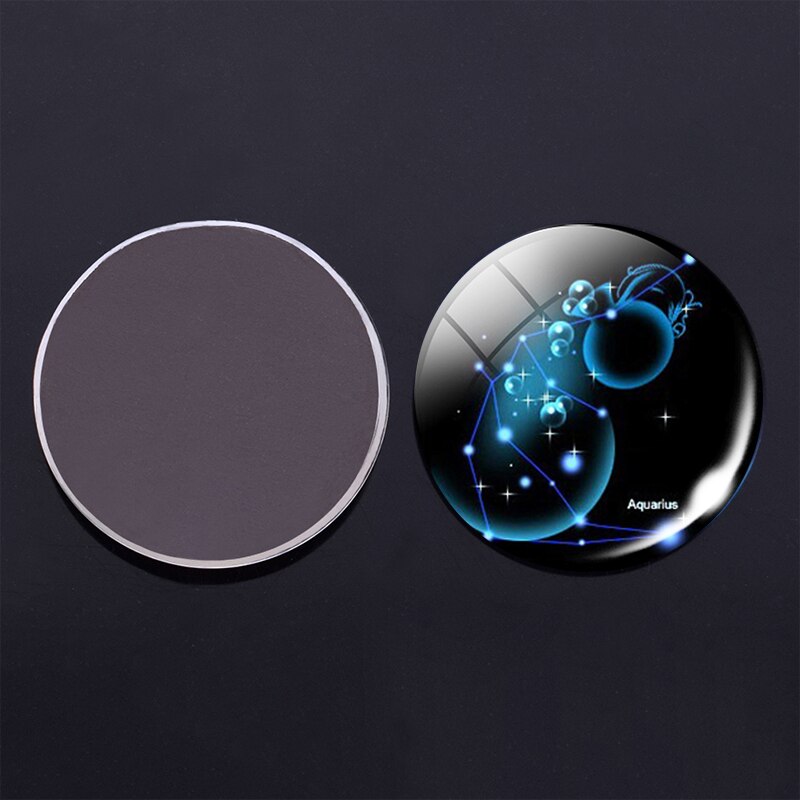 12 sterrenbeeld koelkastmagneet dierenriem glas bol rond magnetische koelkaststickers koelkastmagneet huisdecoratie: Waterman