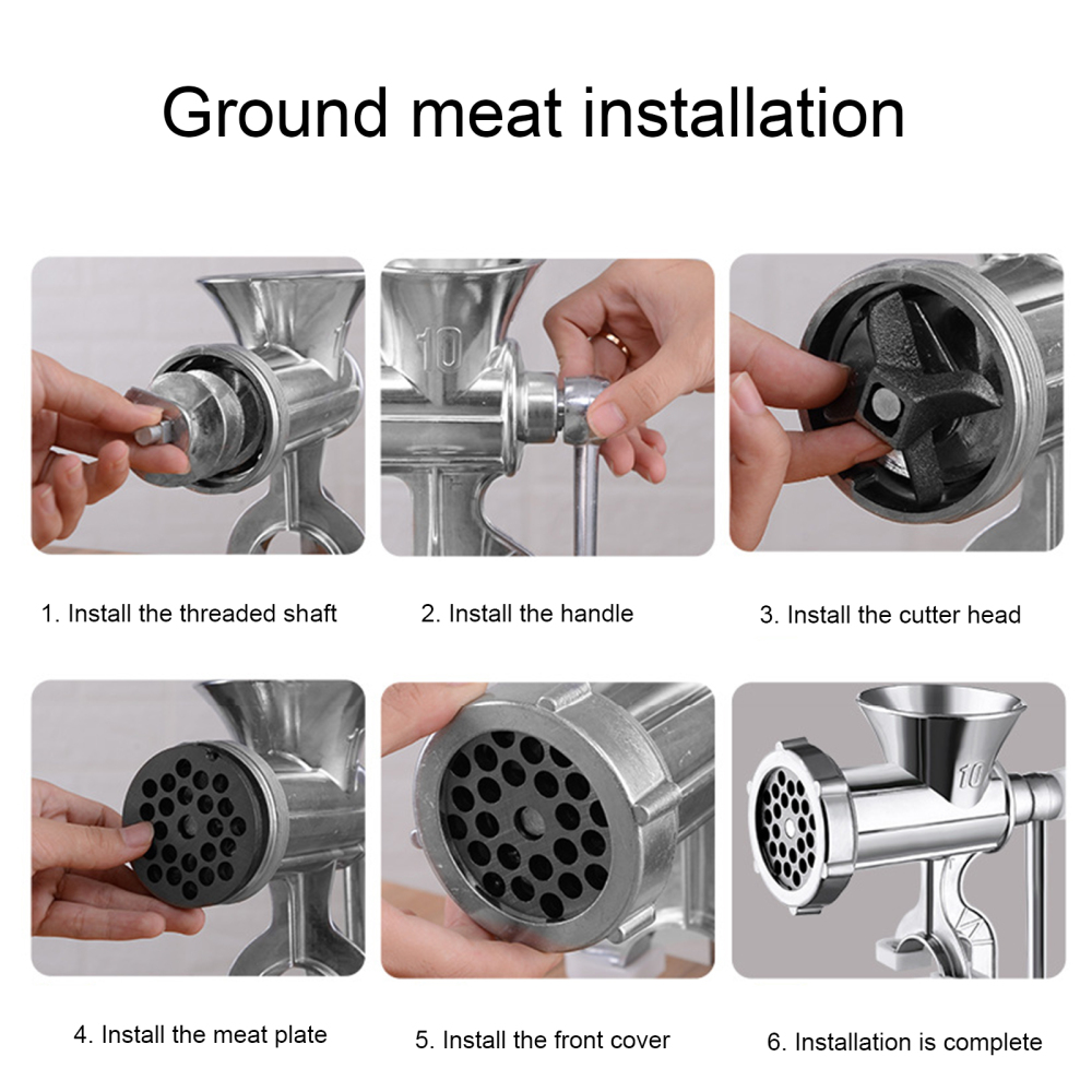 Grinder Chopped Pepper Hand-crank Aluminum Alloy Household Kitchen Tools Multifunctional Useful Sausage Machine