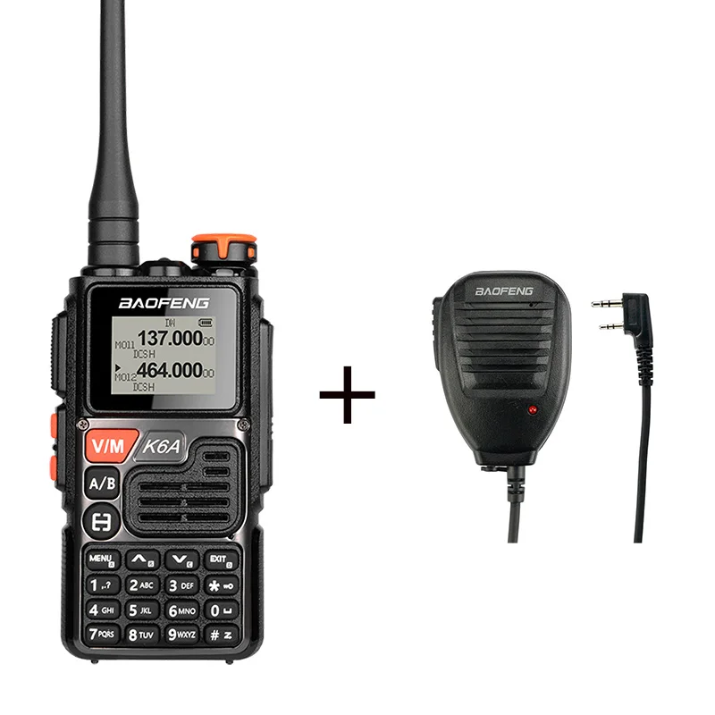 baofeng UVK6 Walkie Talkie Am Fm Two Way Radio Commutator Station Ham Wireless Set Long Range Receiver Quansheng UV-K6: Red / EU