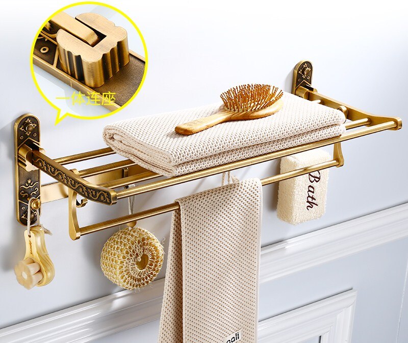 Europese antieke badkamer gesneden serie handdoekenrek badkamer hardware hangende set toiletborstel rechthoekige tissuebox