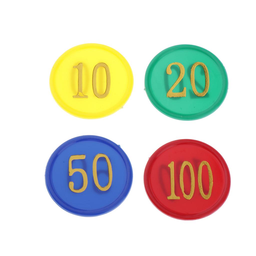 160 stücke Poker Chips, sterben Zahlen (10, 20, 50, 100) Gedruckt Auf Es zu Zeigen sterben Poker Chips Gesicht Wert
