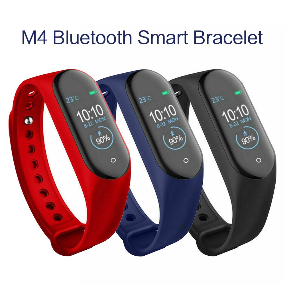 M4 Smart Bracelet Sport Bracelet Smart Band Bluetooth Fitness Tracker Message Push Heart Rate Step Exercise IP68 Waterproof