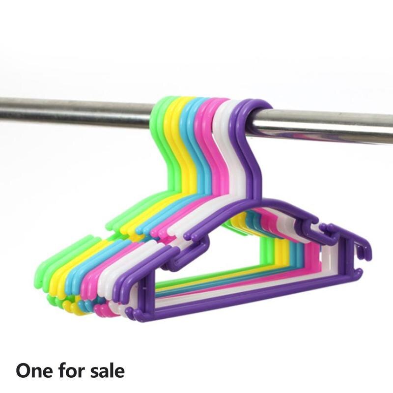 Percha antideslizante colorida de plástico para niños, perchas organizadoras para bebés, ropa húmeda dura no fuerte seca y deformada para bebés A9F1