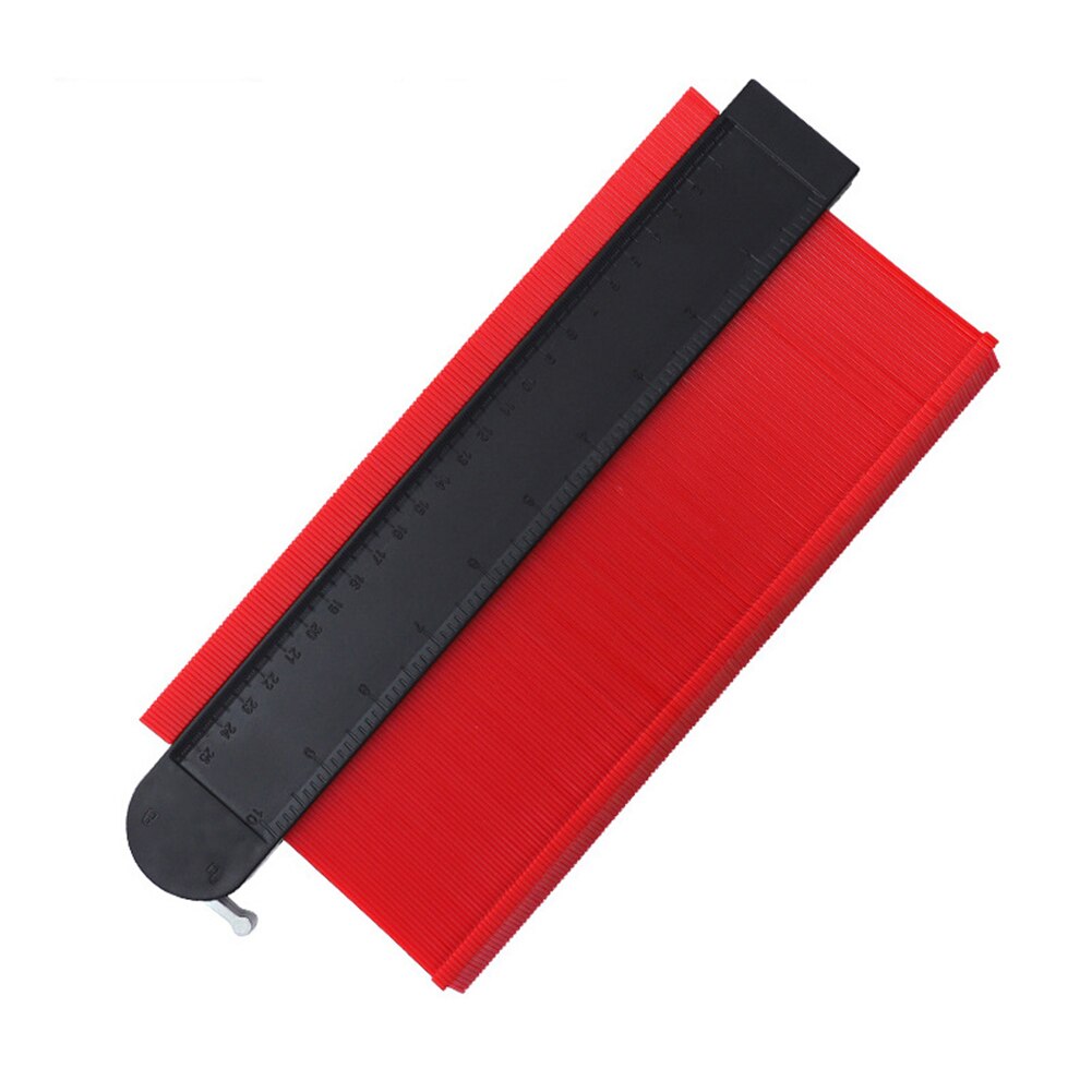Lock Wider Contour Gauge Profile Tool Edge Shaping Tiles Wood Measure Ruler Shaping Wood Measure Ruler Laminate Tiles Gauge: Red