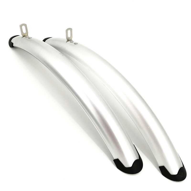 700C Road Bicycle Fender Fixed Gear Bike Retro Bicycle Fenders City Bicycle Fender Black Silver Bike Practical Accessories: Silver 1pair